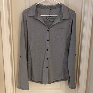 Gray Button-Up Shirt